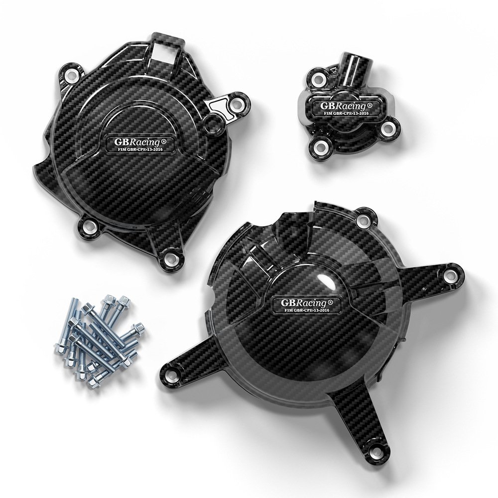 Engine Protection Cover for Yamaha MT-03 / YZF-R3 / R125 - Hydro-Dipped Carbon Fiber Pattern Set