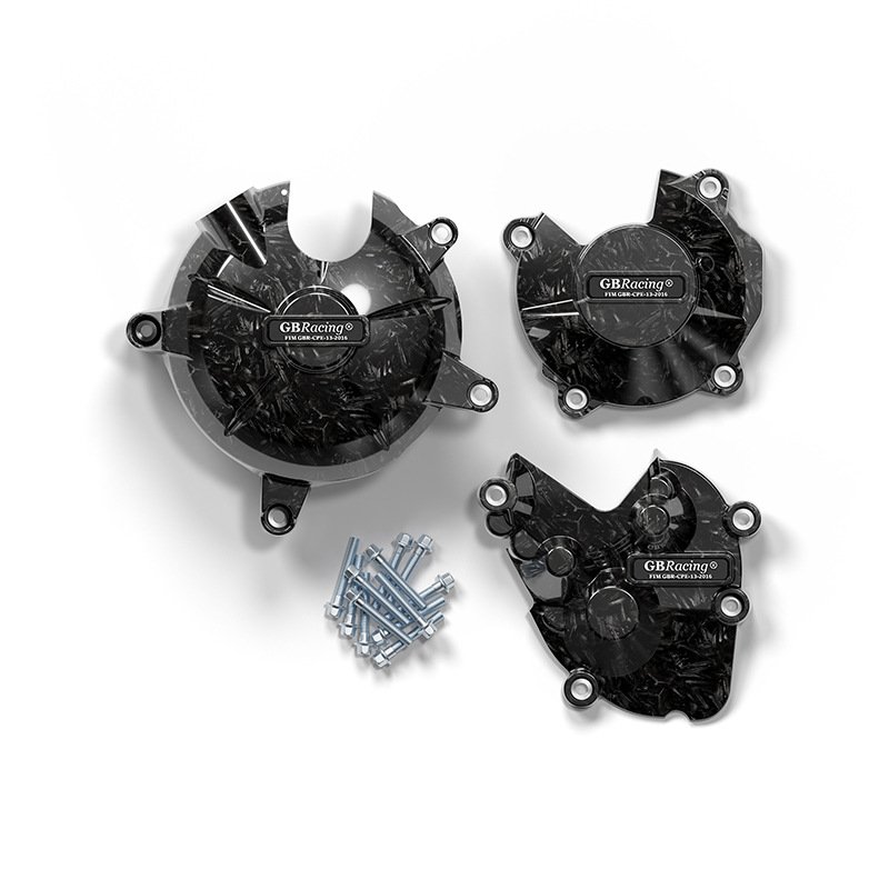 Engine Protection Cover for Kawasaki Ninja ZX-6R 636 - Forged Carbon Pattern Set