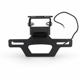 Motorcycle Folding Rear License Plate Holder For Kawasaki Ninja 250 / Ninja 400 / Z250 / Z300 / Z400 2018-2024 - Black - XG-LPH-4892