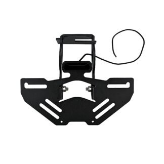 Motorcycle Folding Rear License Plate Holder For Kawasaki Z900 / Z900 Performance / Z900 SE / Z H2 Performance 2017-2024 - Black - XG-LPH-4944