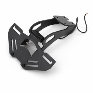 Motorcycle Folding Rear License Plate Holder For Kawasaki Ninja ZX-6R / ZX-636 2024-2025 - Black - XG-LPH-4945