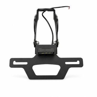 Motorcycle Folding Rear License Plate Holder For Kawasaki Ninja ZX-6R / ZX-636 2024-2025 - Black - XG-LPH-4945A
