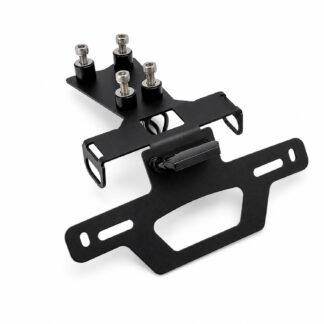Motorcycle Folding Rear License Plate Holder For Yamaha YZF-R25 / YZF-R3 / MT-25 / MT-03 2014-2025 - Black - XG-LPH-4946A