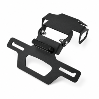 Motorcycle Folding Rear License Plate Holder For Kawasaki Ninja 500 / Z500 2024-2026 - Black - XG-LPH-5214A