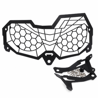 Motorcycle Headlight Guard for Honda CRF250L Rally and CRF300L Series - Black
