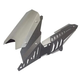 Motorcycle Rear Fender with Chain Guard for Yamaha YZF-R25, YZF-R3, MT-25 and MT-03 - Gray and Black