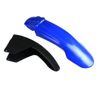 Motorcycle Two-Piece Front Fender Set for Yamaha YBR125 - Blue and Black