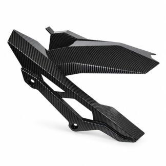 Motorcycle Rear Fender with Chain Guard for Kawasaki Ninja ZX-25R and Ninja ZX-4R and Ninja ZX-4RR - Carbon-Look Black
