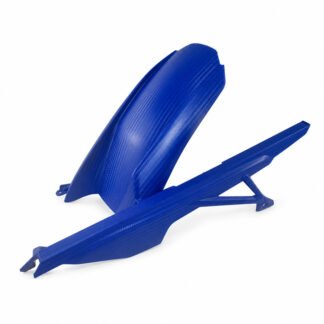 Motorcycle Rear Fender and Chain Guard Set for BMW S1000R, S1000RR, M1000R and M1000RR - Blue with Carbon-Look Texture