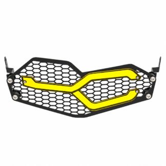 Motorcycle Headlight Guard for BMW F750GS and F850GS - Yellow Accent