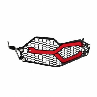 Motorcycle Headlight Guard for BMW F750GS and F850GS - Red Accent