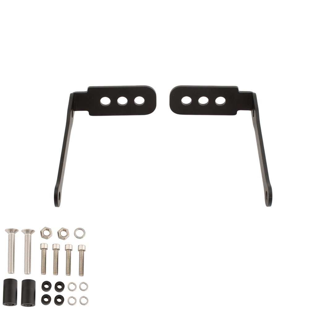 Motorcycle Auxiliary Light and Dash Cam Mounting Brackets for Honda CT125 - Black