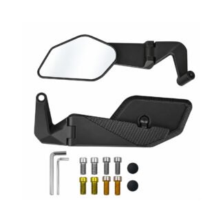 Folding Rearview Mirrors For CFMOTO 150NK / 250NK / 450NK and Other Models - Black