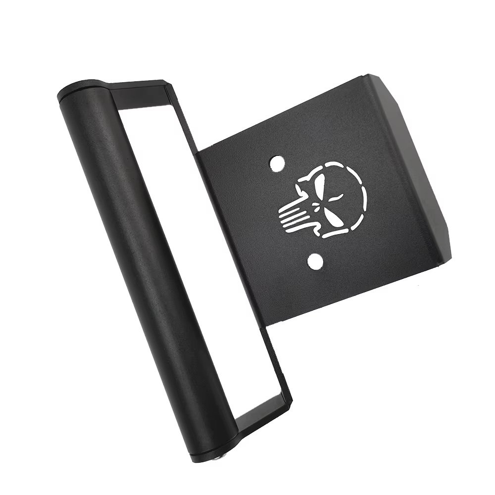 Motorcycle GPS Navigation Bracket for CFMOTO 450MT 2024-2026 - Skull Design - 22 mm - Black