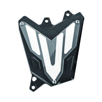 Front Sprocket Cover For Yamaha MT-07 2013-2016 - Black with Silver Inserts